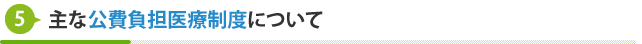 主な公費負担医療制度について